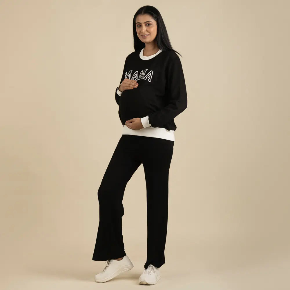 Block Hop Black Retro Mama Sweatshirt - Black, Size - XXL