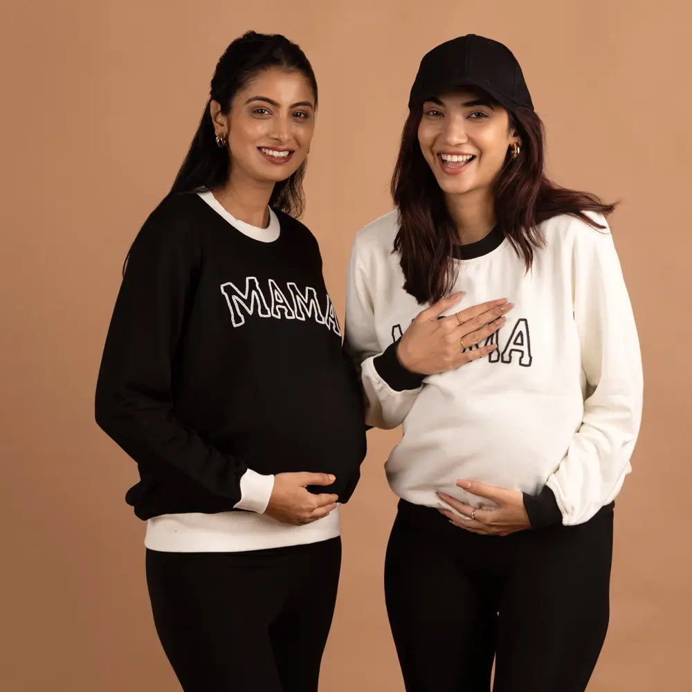 Block Hop Black Retro Mama Sweatshirt - Black, Size - XXL