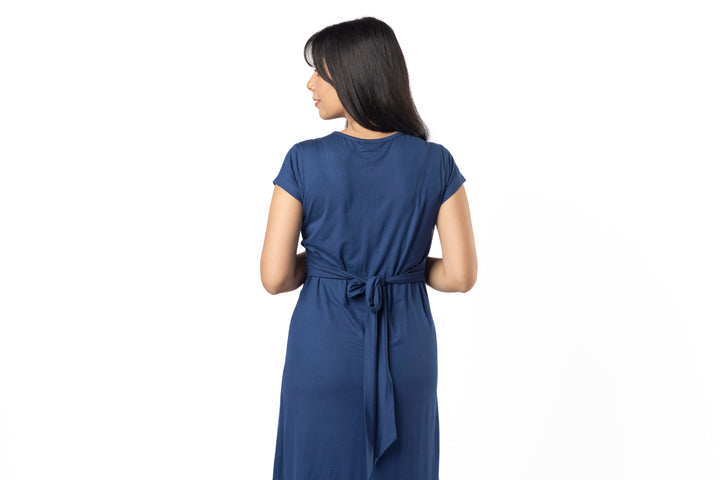 Block Hop Blue Maternity Everyday Dress - Blue, Size - XXXL
