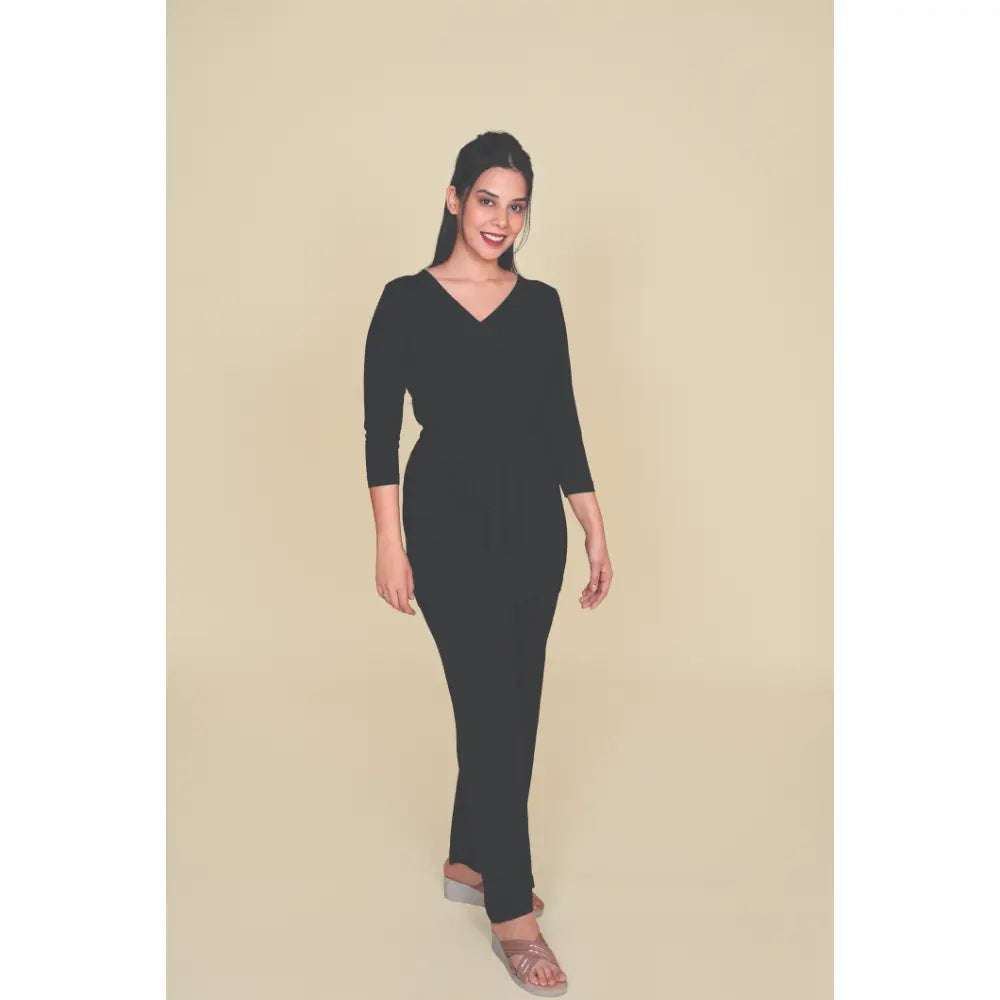 Block Hop Black Wrap Top for Baby Wearing &amp; Breastfeeding - Black, Size - XXL