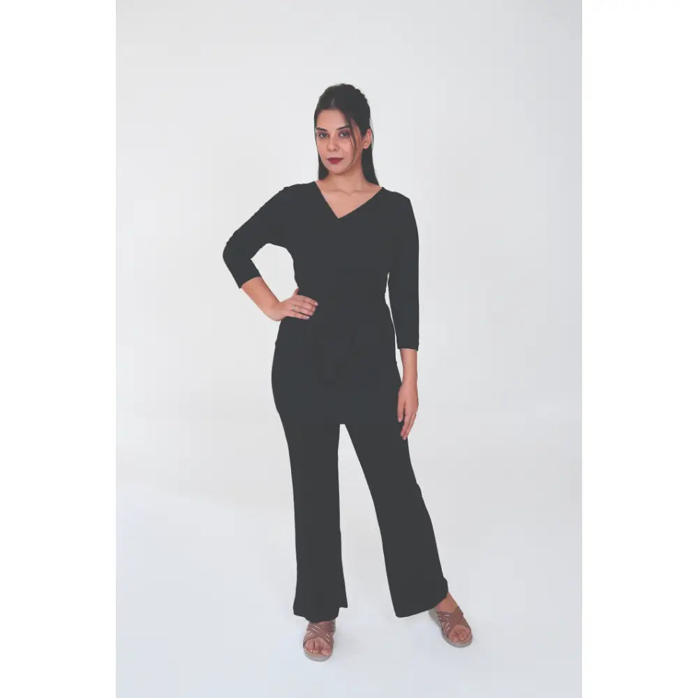 Block Hop Black Wrap Top for Baby Wearing &amp; Breastfeeding - Black, Size - XXL