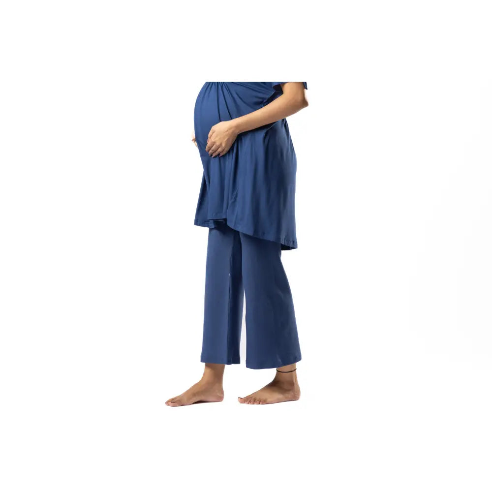 Block Hop Blue Kaftan Top - Blue, Size - XXL/XXXL