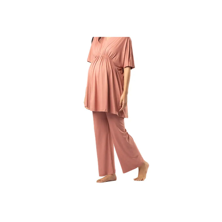 Block Hop Old Rose Kaftan Top - Old Rose, Size - XXL/XXXL