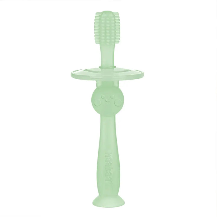 Haakaa 360° Silicone Toothbrush – Soft All-Round Bristles for Infant Oral Care – Lime
