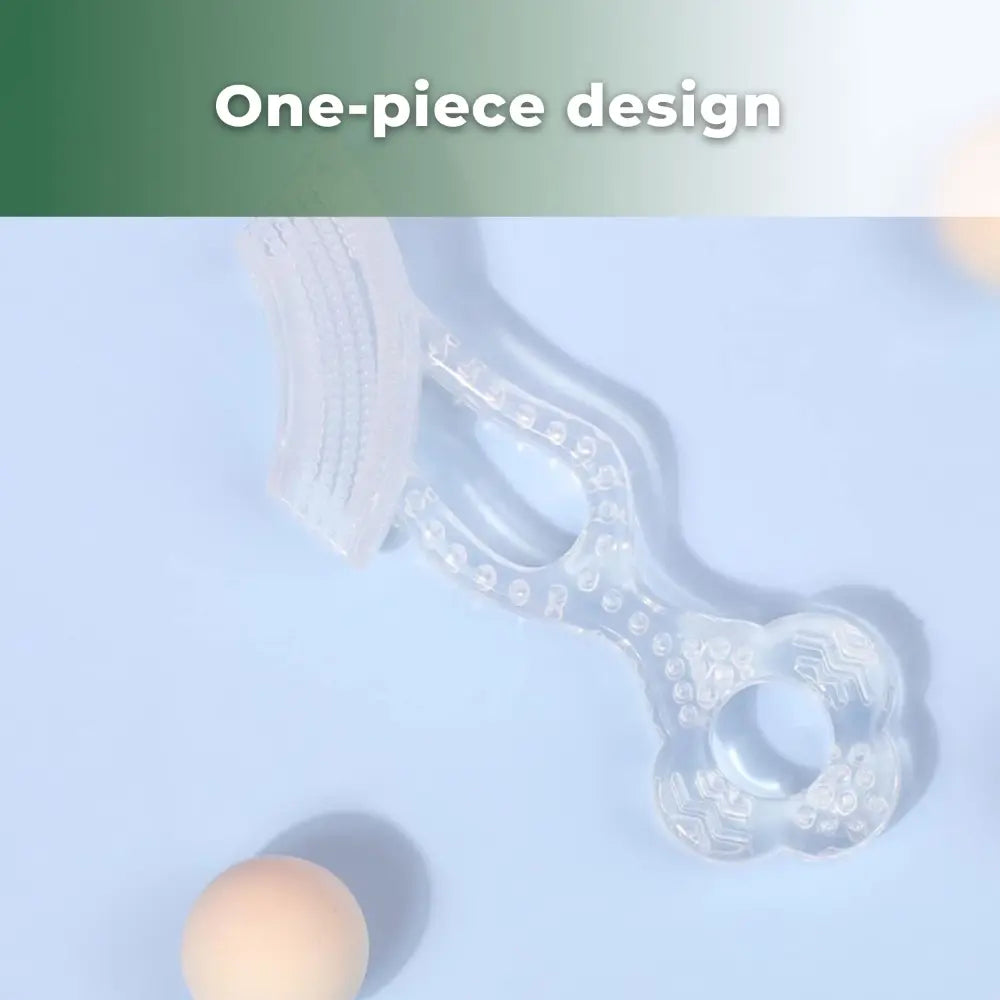 Haakaa Contoured Silicone Toothbrush – Easy Grip Design for Baby Oral Hygiene