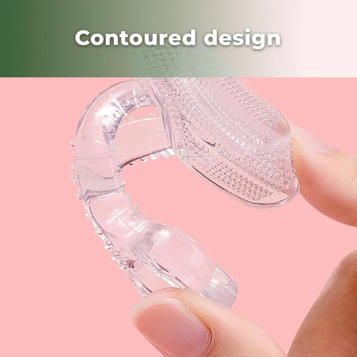 Haakaa Contoured Silicone Toothbrush – Easy Grip Design for Baby Oral Hygiene