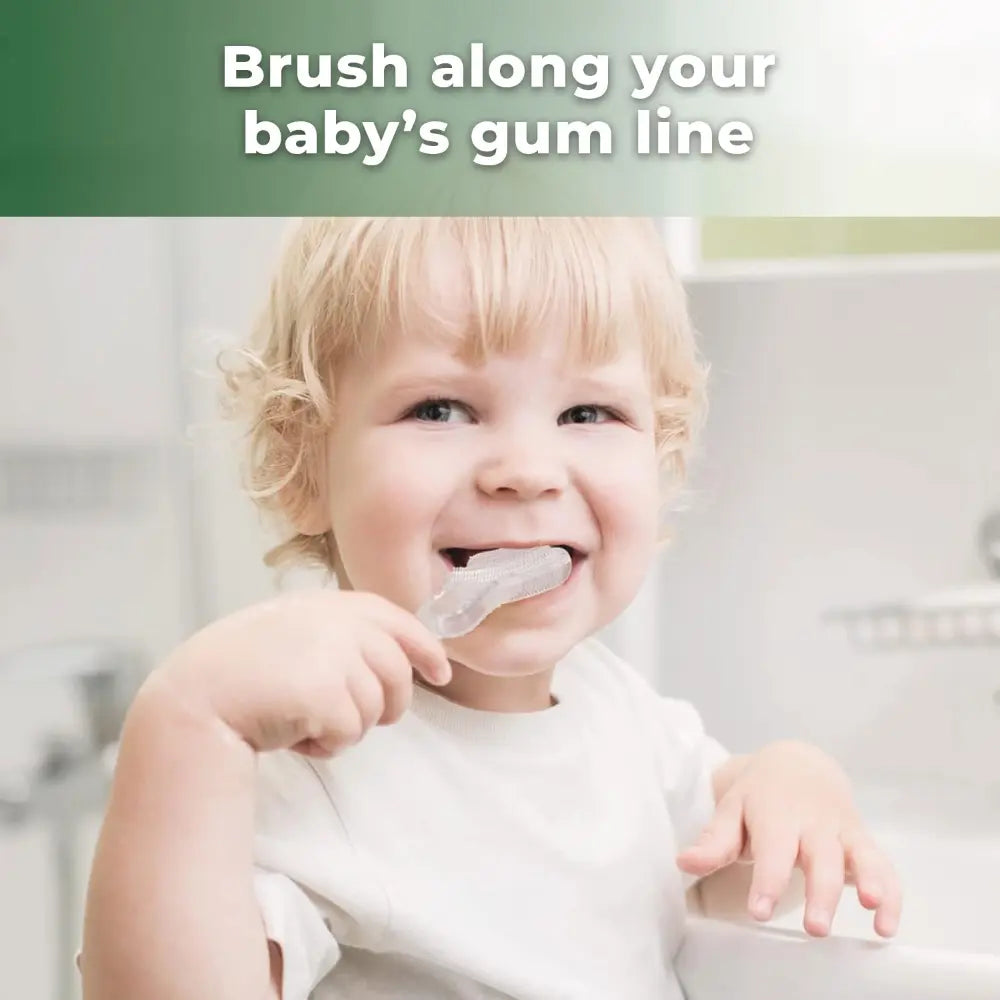 Haakaa Contoured Silicone Toothbrush – Easy Grip Design for Baby Oral Hygiene