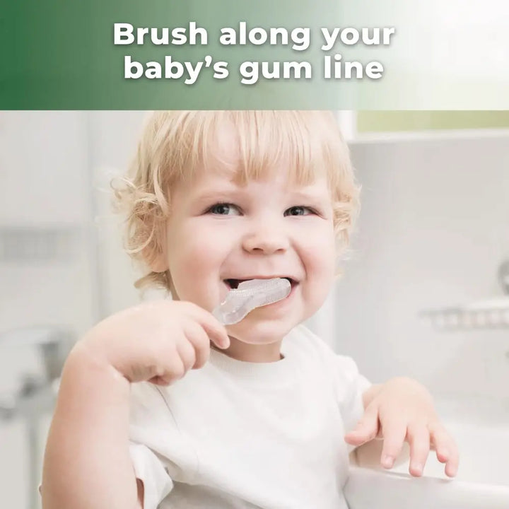 Haakaa Contoured Silicone Toothbrush – Easy Grip Design for Baby Oral Hygiene