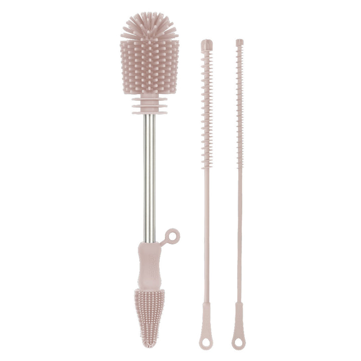 Haakaa Silicone Cleaning Brush Kit – Complete Cleaning Set for Feeding Essentials – Blush