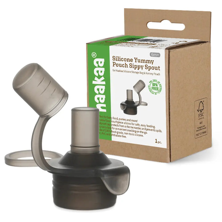 Haakaa Silicone Yummy Pouch Sippy Spout – Easy Transition from Pouch to Sipping