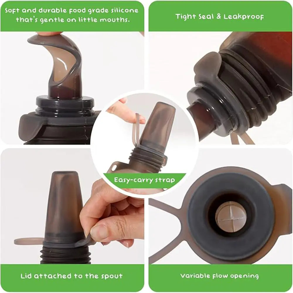 Haakaa Silicone Feeding Spoon Attachment – Converts Pouches into Easy Feeding Spoons