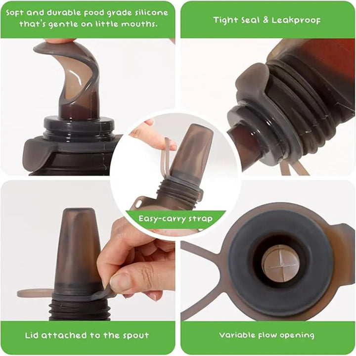 Haakaa Silicone Feeding Spoon Attachment – Converts Pouches into Easy Feeding Spoons