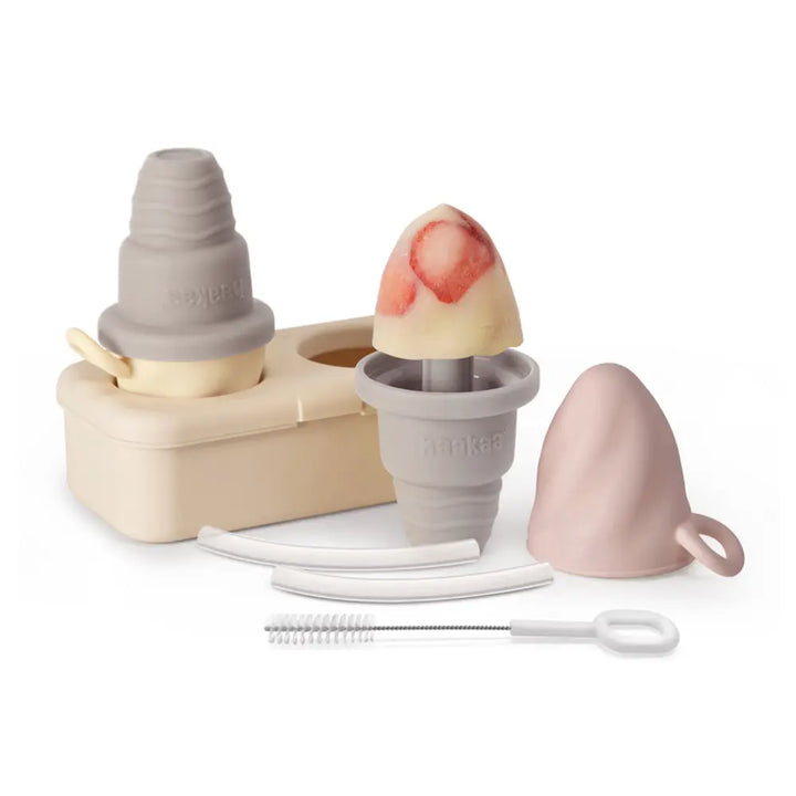 Haakaa Freeze-N-Sip Ice Cream Mould Set – Fun Frozen Treats for Babies &amp; Toddlers – Slate Berry