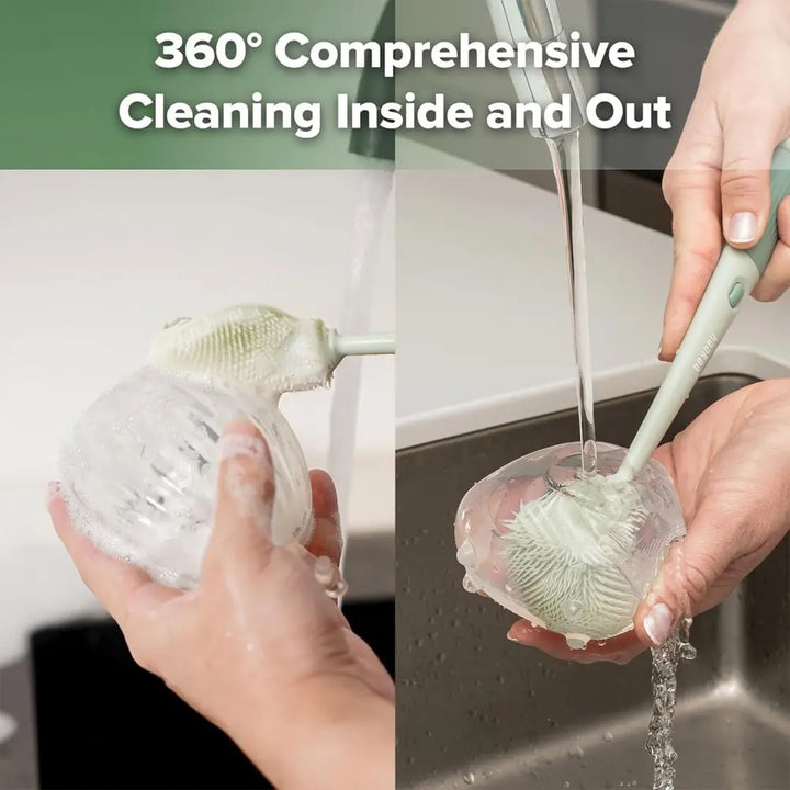 Haakaa 5-in-1 Cleaning Brush Set – All-in-One Cleaning Solution for Bottles, Teats &amp; Accessories