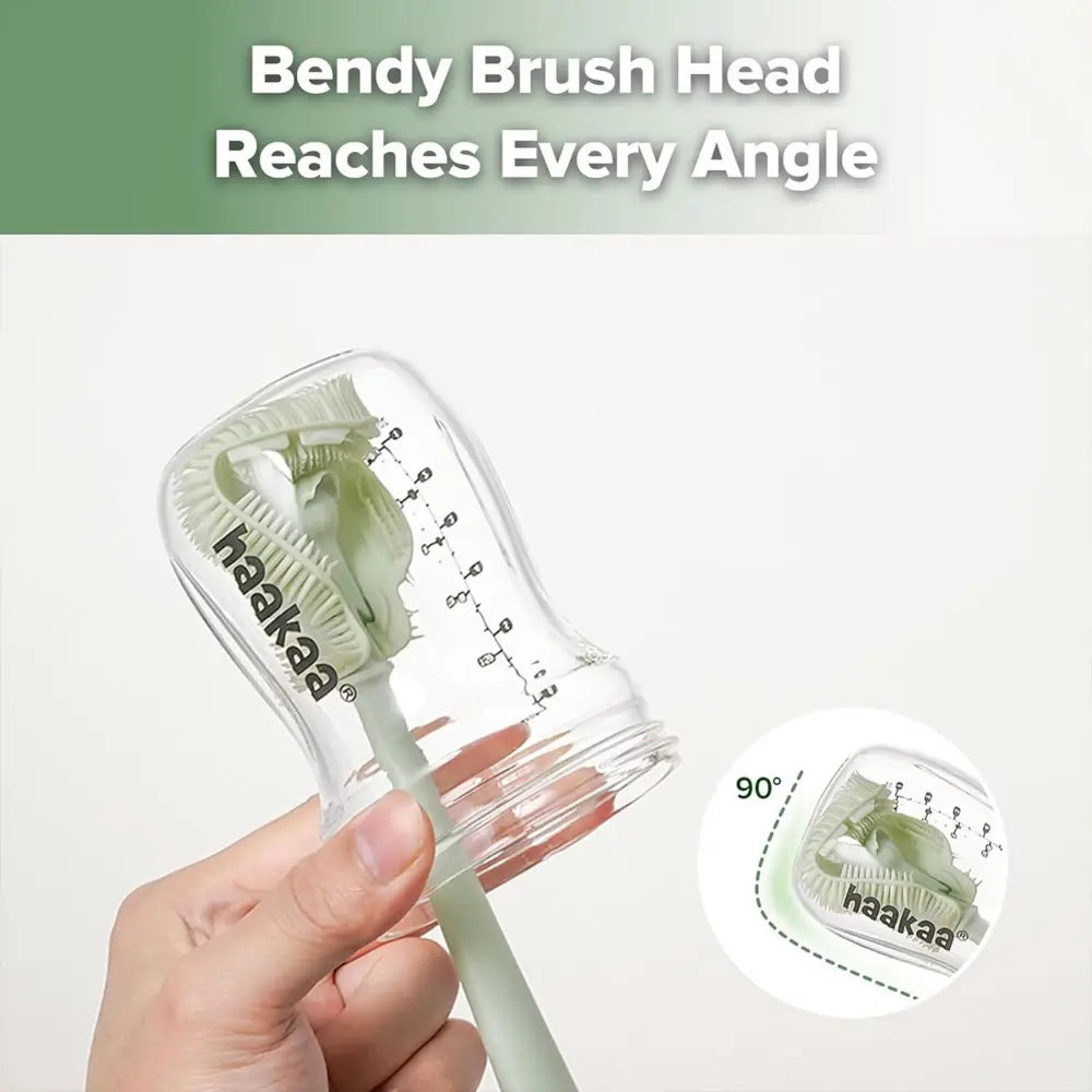 Haakaa 5-in-1 Cleaning Brush Set – All-in-One Cleaning Solution for Bottles, Teats &amp; Accessories