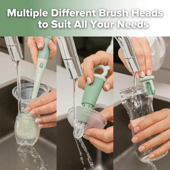 Haakaa 5-in-1 Cleaning Brush Set – All-in-One Cleaning Solution for Bottles, Teats &amp; Accessories