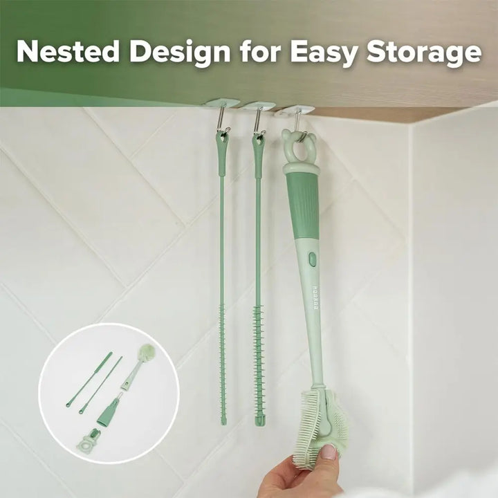 Haakaa 5-in-1 Cleaning Brush Set – All-in-One Cleaning Solution for Bottles, Teats &amp; Accessories