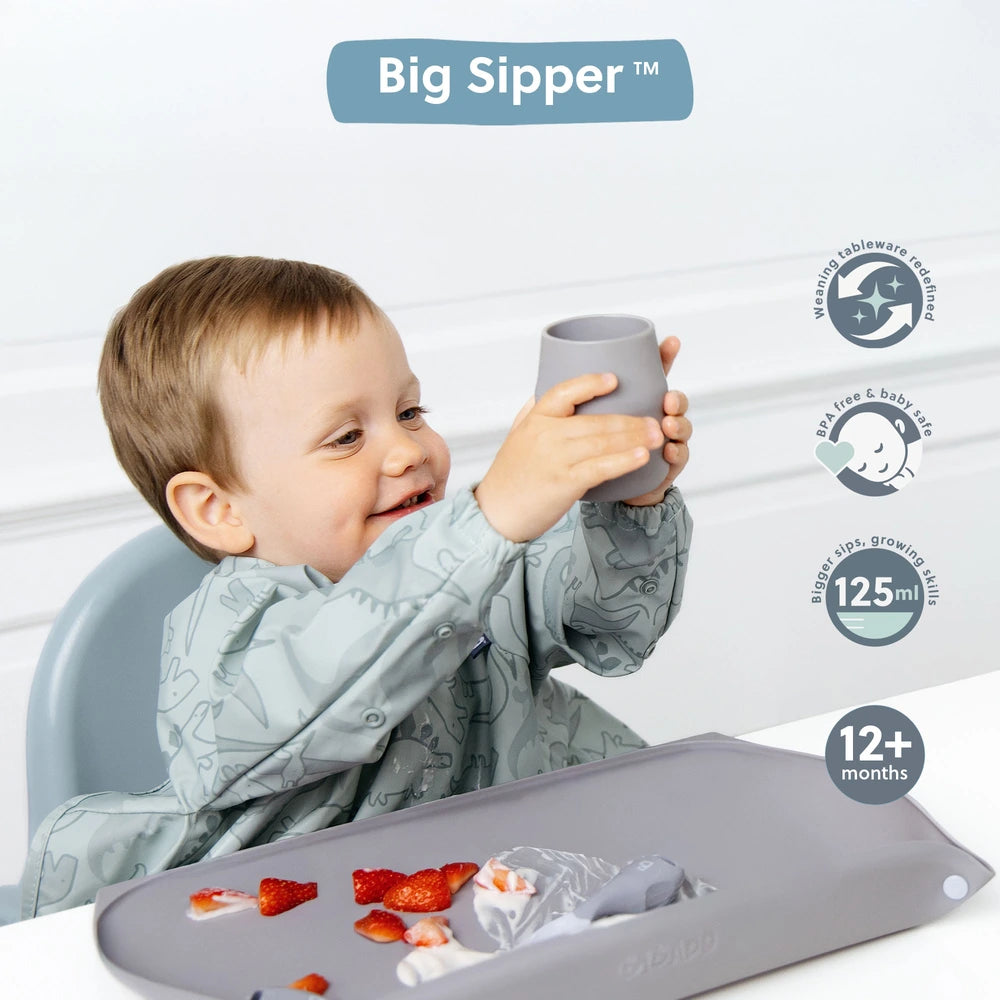 Bibado Big Sipper Silicone Training Cup with SteadySip Base – Mist
