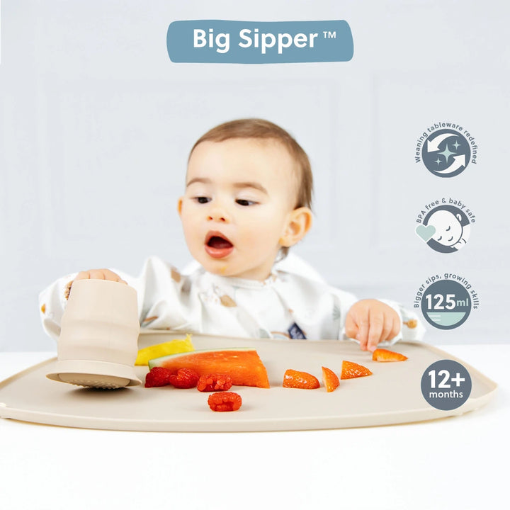 Bibado Big Sipper Silicone Training Cup with SteadySip Base – Fawn