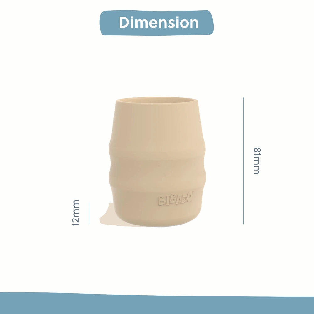Bibado Big Sipper Silicone Training Cup with SteadySip Base – Fawn