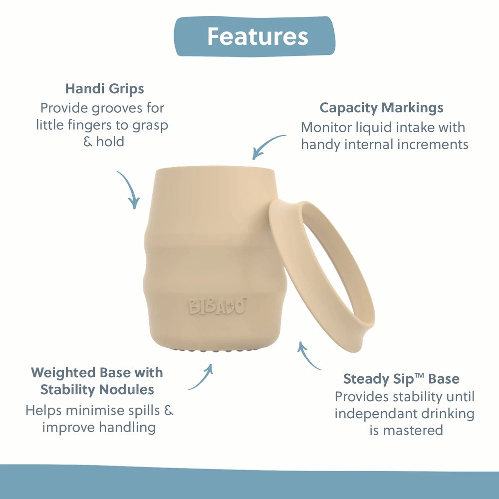 Bibado Big Sipper Silicone Training Cup with SteadySip Base – Fawn