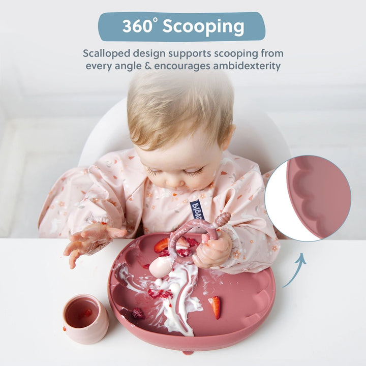 Bibado Learning Curve Weaning Plate – Blush