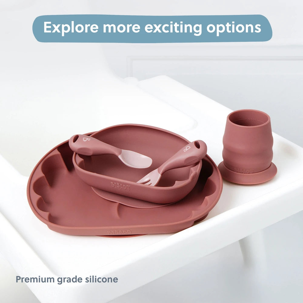 Bibado Learning Curve Weaning Plate – Blush