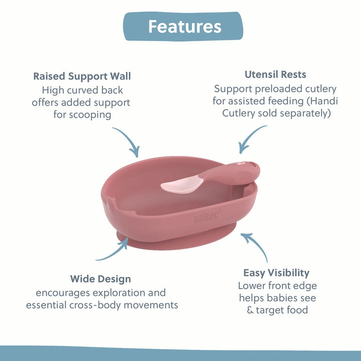 Bibado Learning Curve Weaning Bowl - Blush