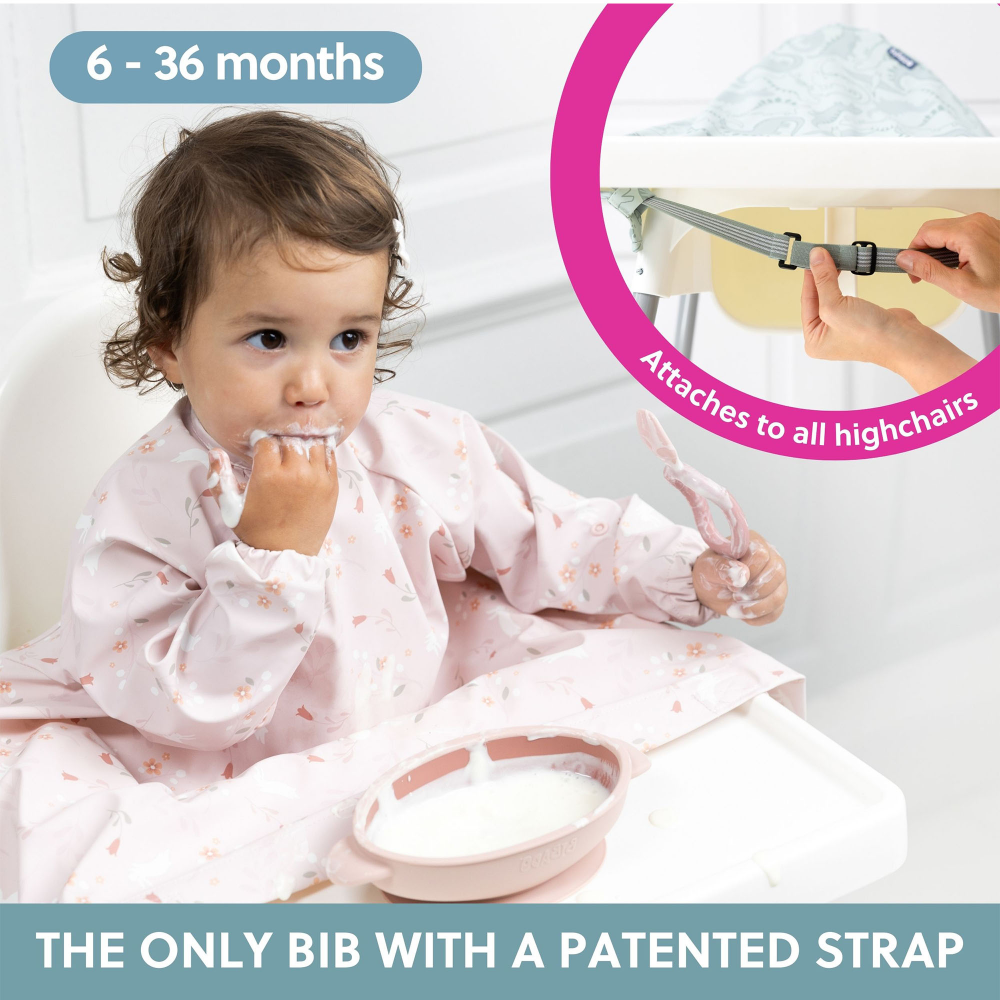 BiBaDo Long Sleeve Coverall Shirt Weaning Bib For Infants