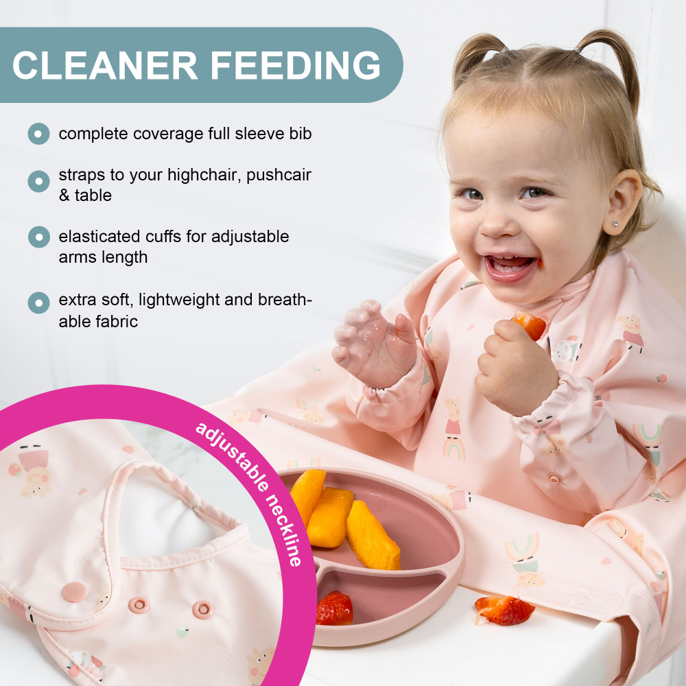 BiBaDo Long Sleeve Coverall Shirt Weaning Bib For Infants