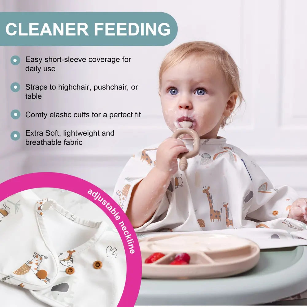 BiBaDo Short Sleeve Coverall Weaning Bib