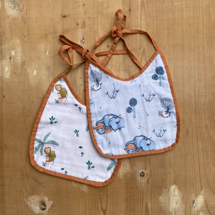 Bhaakur Muslin Bibs Set for Newborns &amp; Infants