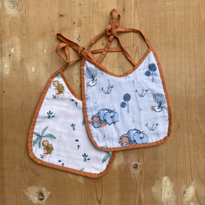 Bhaakur Muslin Bibs Set for Newborns & Infants