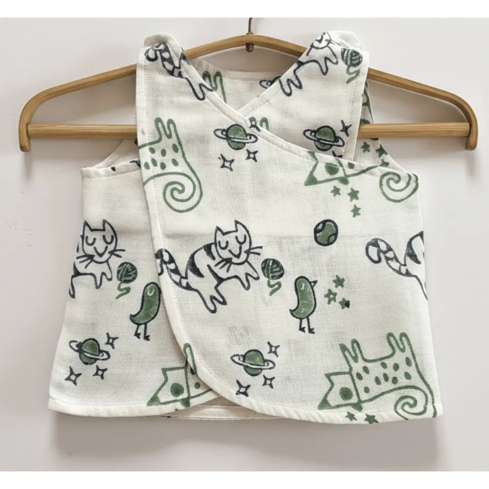 Whitewater Kids Unisex Organic Cotton Wrapover Billi Jhabla Set