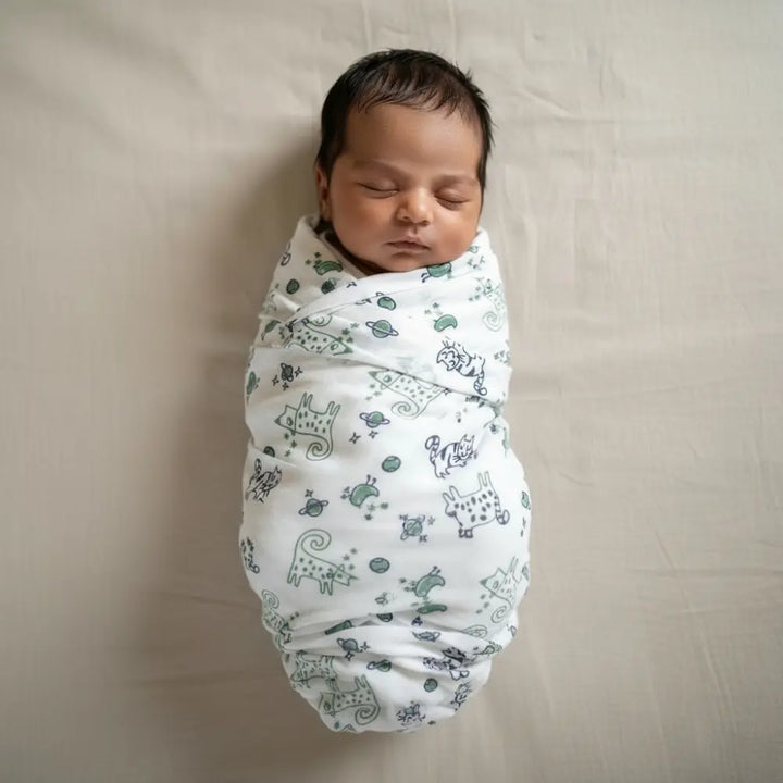 Whitewater Kids Organic Cotton Billi Print Swaddle