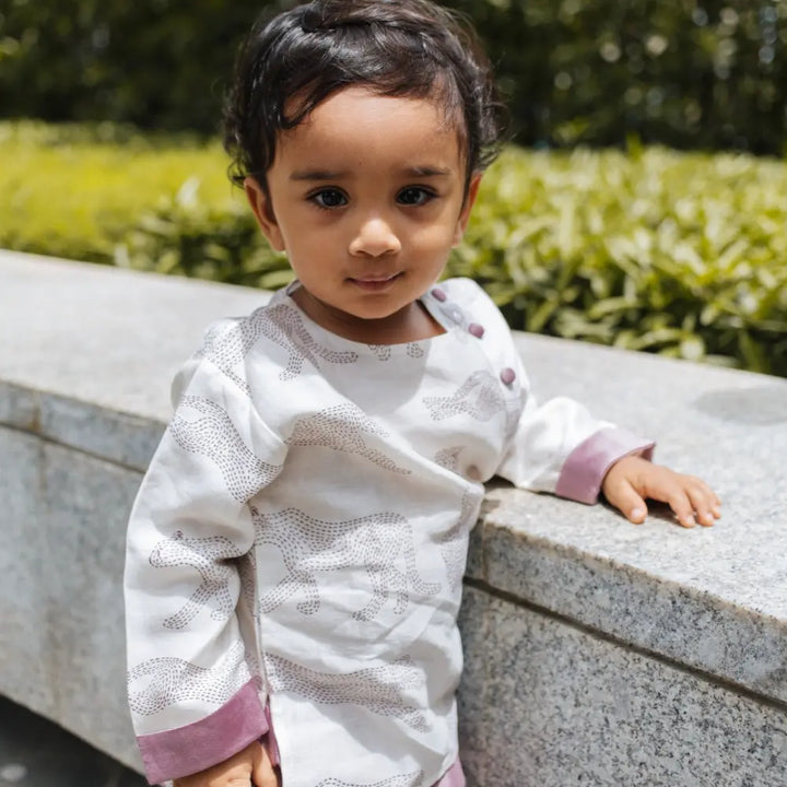 Dulaar Chanderi Hand-Block Printed Kurta Pyjama Set