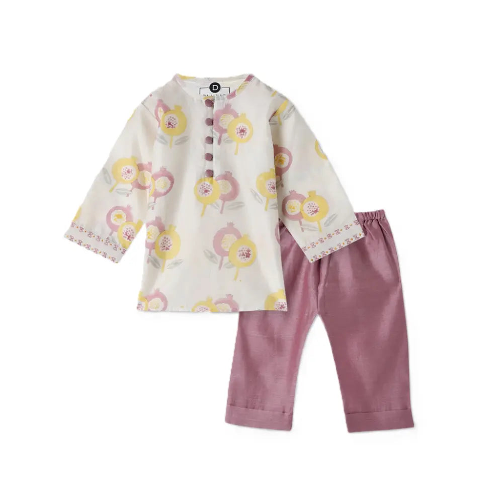 Dulaar Chanderi Hand-Block Printed Kurta Pyjama Set