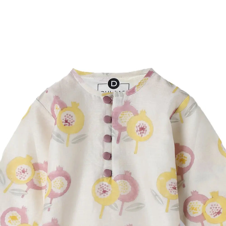 Dulaar Chanderi Hand-Block Printed Kurta Pyjama Set