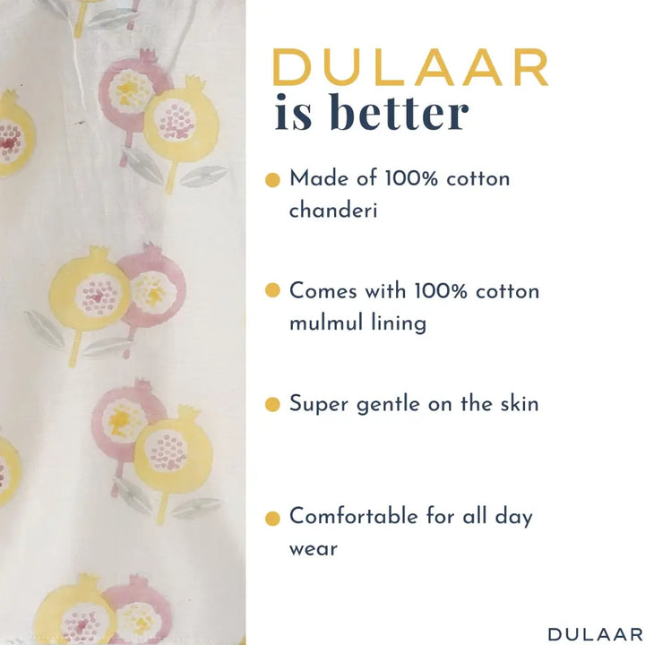 Dulaar Chanderi Hand-Block Printed Kurta Pyjama Set
