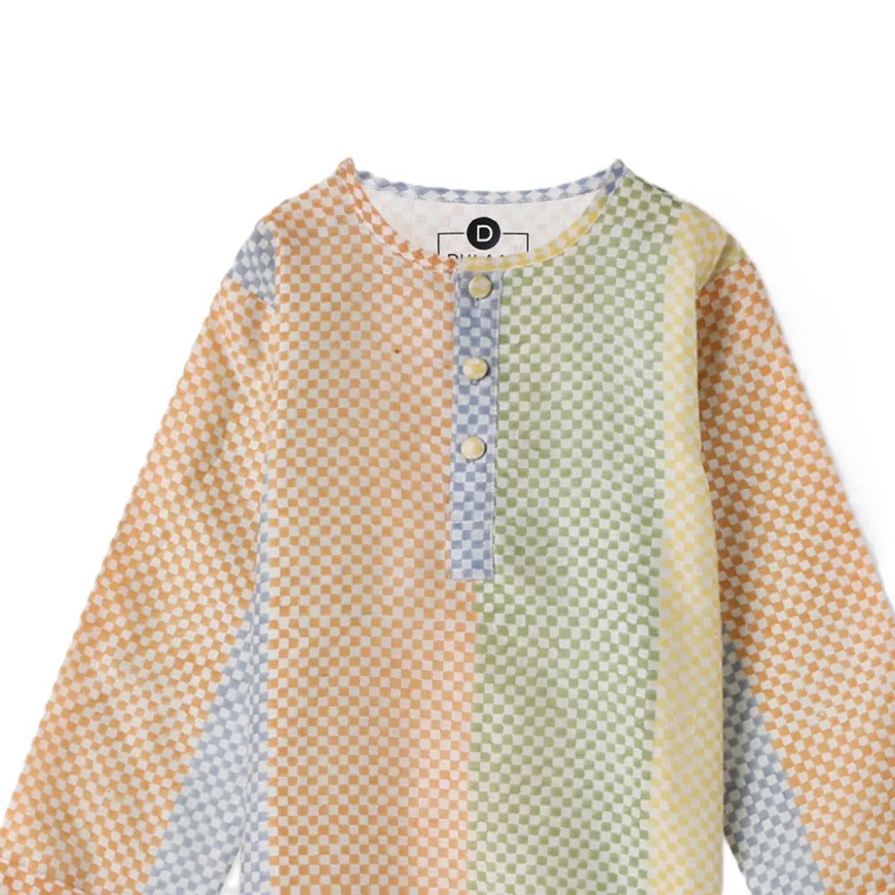 Dulaar Chanderi Kurta Pyjama Neutral Set - Spot The Checks