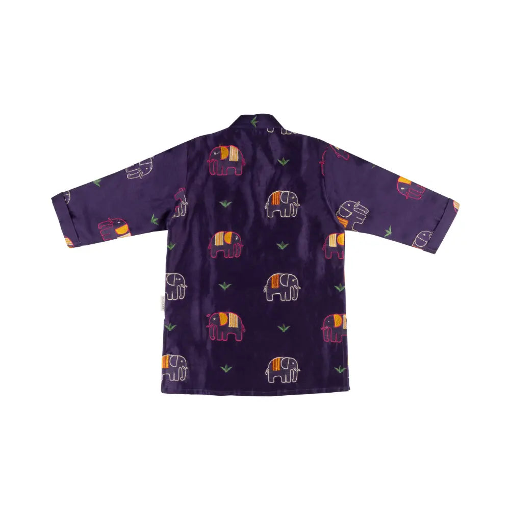 Dulaar Chanderi Kurta Pyjama Set | Embroidered - Elephant Parade