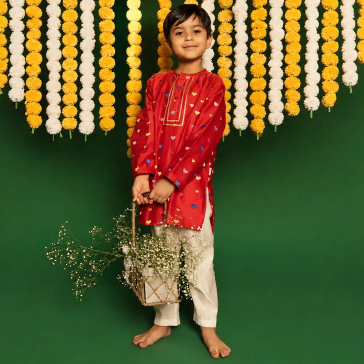 Dulaar Chanderi Kurta Pyjama Set | Embroidered - Dil Dhadakne Do