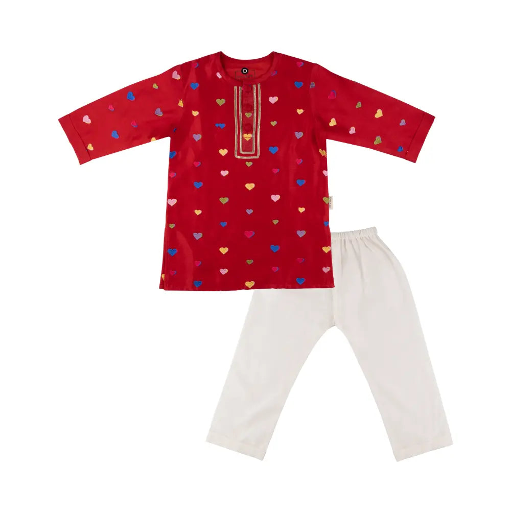 Dulaar Chanderi Kurta Pyjama Set | Embroidered - Dil Dhadakne Do