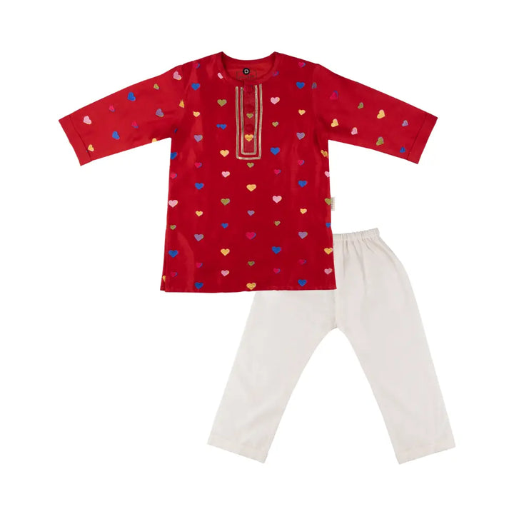 Dulaar Chanderi Kurta Pyjama Set | Embroidered - Dil Dhadakne Do