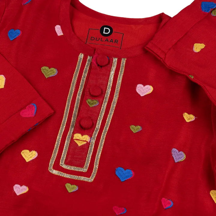 Dulaar Chanderi Kurta Pyjama Set | Embroidered - Dil Dhadakne Do