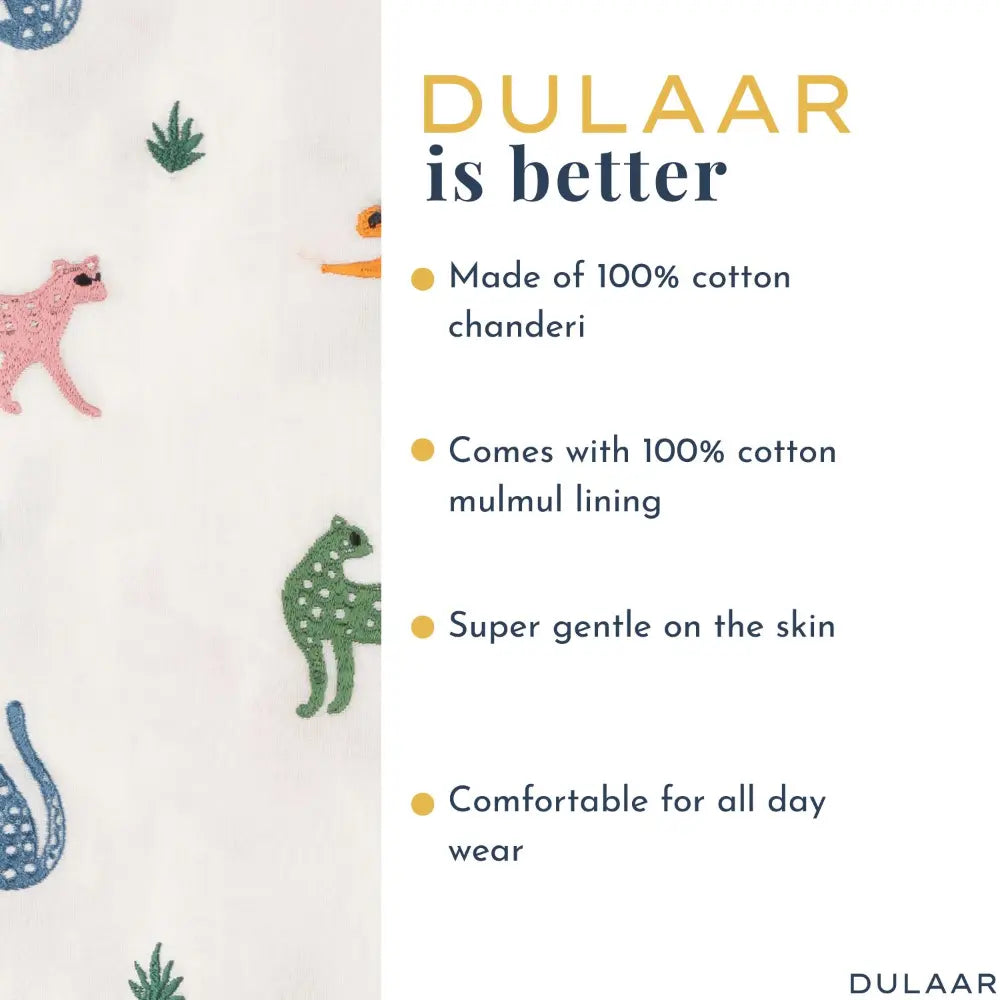 Dulaar Chanderi Kurta Pyjama Set | Embroidered - Panther Party