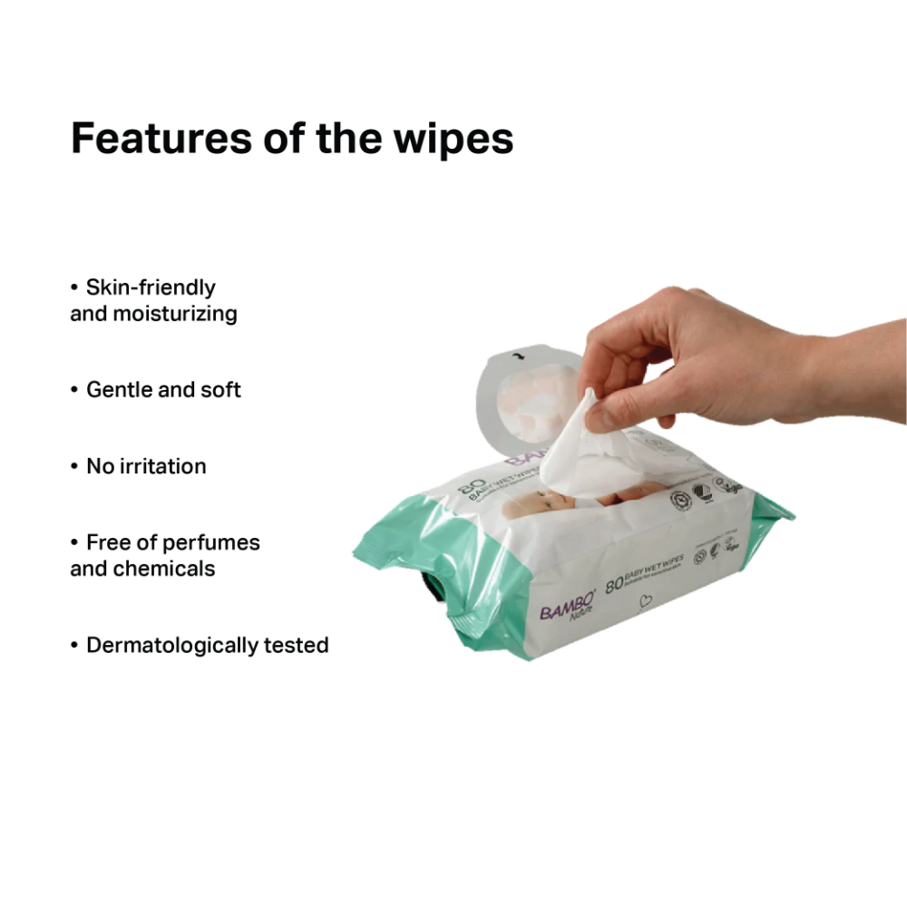 Bambo Nature Tape Diaper Combo with Changing Mat and Wet Wipes