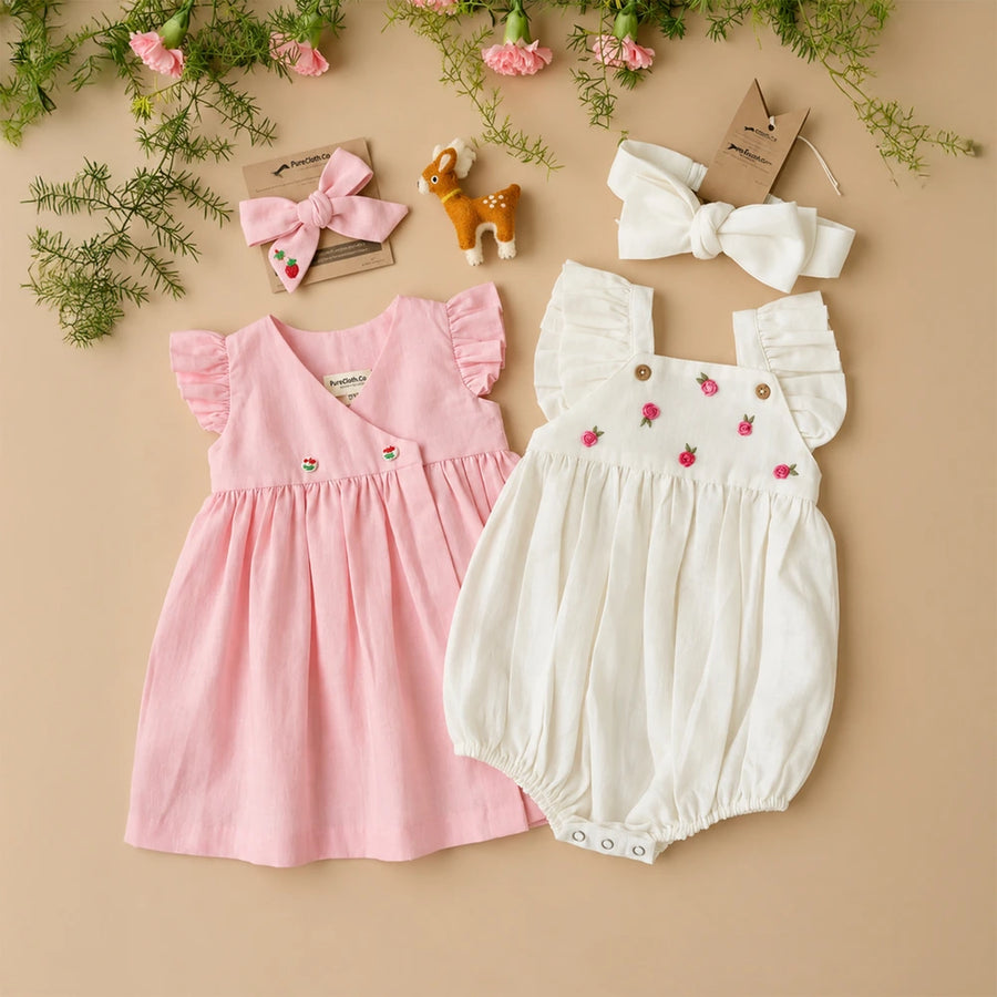 PureCloth.Co Baby Girl Gift Set | Flutters Designer Combo