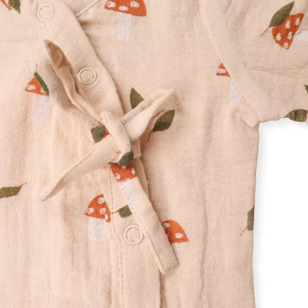 Prekies Muslin Clothing Set Mushi Baby Print - Beige
