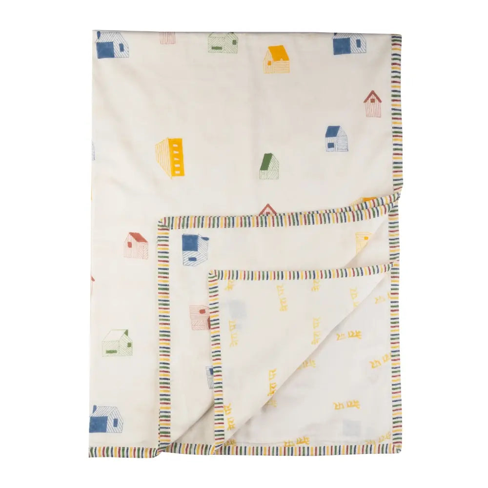 Dulaar Mulmul Bedding Set | Hand-Block Printed - Mera Ghar